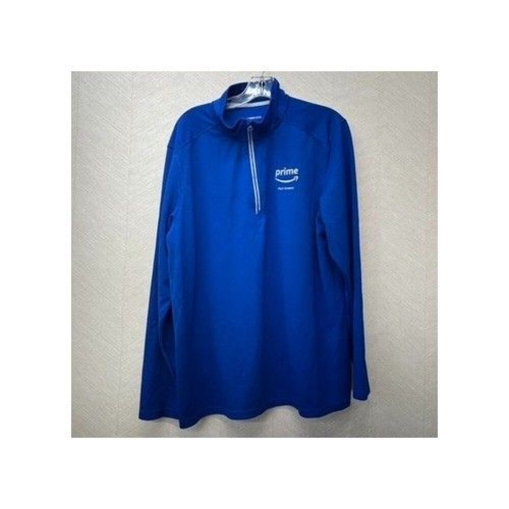 Sport-Tek Long Sleeve Quarter-Zip Royal Blue Logo Amazon Prime Shirt Mens Large
